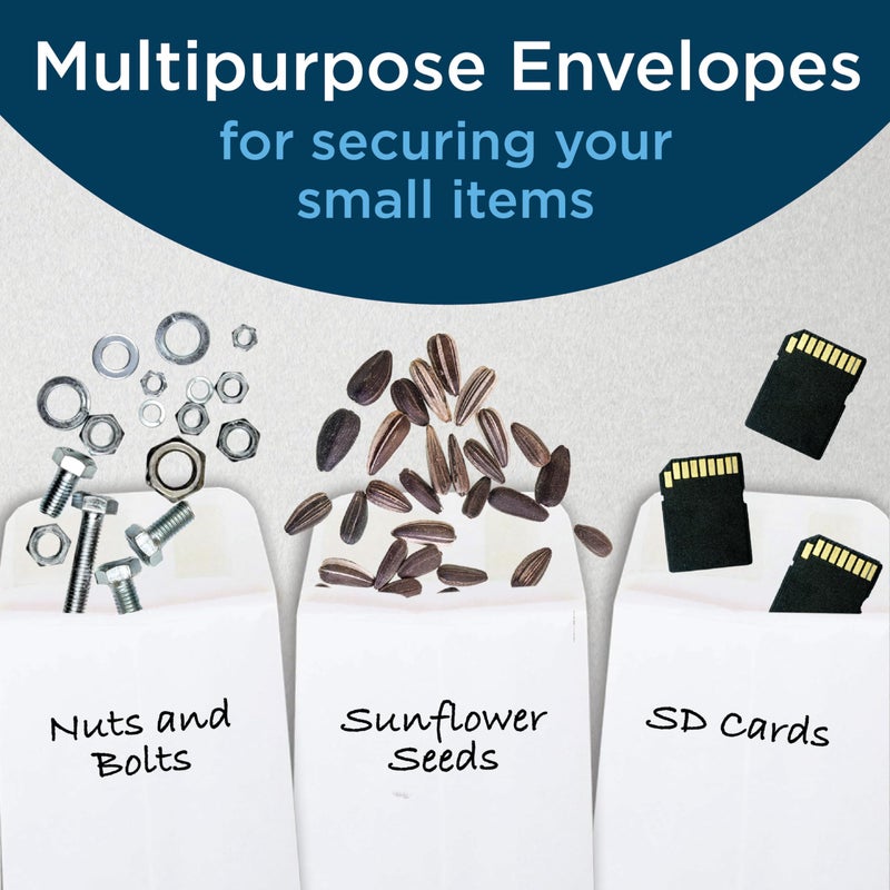 Guardian #1 Paper Coin Envelopes with Gummed Flaps, Pack of 500 Blank Small Envelopes for Gift Cards, Coins, Receipts, Stamps, Small Parts Storage, and More, 2 Â¼ Inches x 3 Â½ Inches, White - Image 4